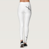 Dancing The Day Soft Black&White Minimal X Art Leggings (Rückseite)