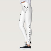 Dancing The Day Soft Black&White Minimal X Art Leggings (Links)