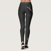 Dancing The Day Soft White&Black Minimal X Art Leggings (Rückseite)