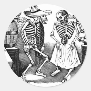 "Dancing the Jarabe in the Other World" Runder Aufkleber