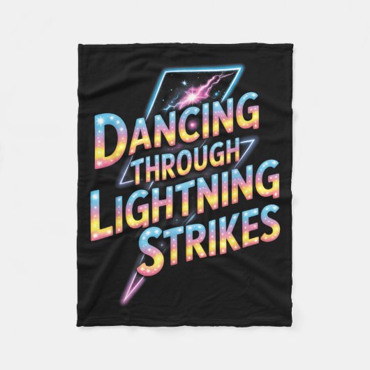 Dancing Through The Lightning Strike Dancer Motiva Fleecedecke (Vorderseite)