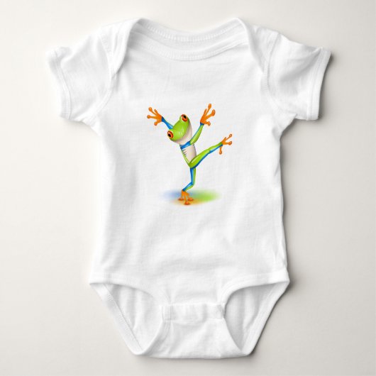 Dancing Tree Frog Baby Strampler (Vorderseite)