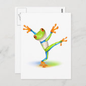 Dancing Tree Frog Postkarte (Vorne/Hinten)