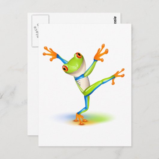 Dancing Tree Frog Postkarte (Vorne/Hinten)