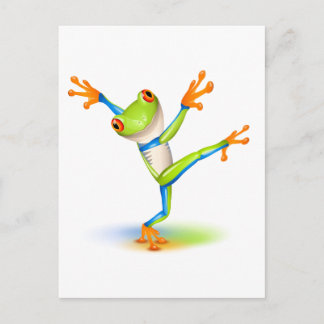Dancing Tree Frog Postkarte