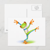 Dancing Tree Frog Postkarte (Vorne/Hinten)