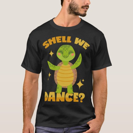 Dancing Turtle Pun T-Shirt (Vorderseite)