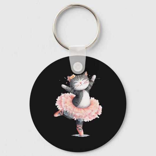 Dancing Tutu Cat Costume For Cats Lovers  Schlüsselanhänger (Vorderseite)