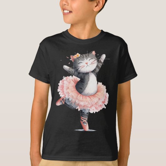 Dancing Tutu Cat Costume For Cats Lovers T-Shirt (Vorderseite)
