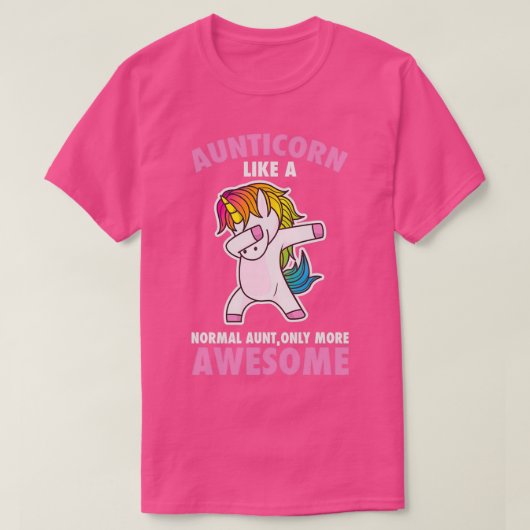 Dancing unicorn Dabbing Tante Pferd Aunticorn wie T-Shirt (Design vorne)