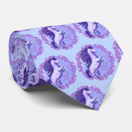 Dancing Unicorn Krawatte (Gerollt)