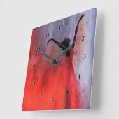 Dancing Wall Clock Quadratische Wanduhr (Winkel)