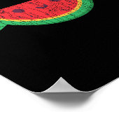 Dancing Watermelon Funny Summer Frucht Lover Graph Poster (Ecke)