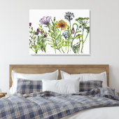Dancing Wildflowers Leinwanddruck (Insitu (Schlafzimmer))