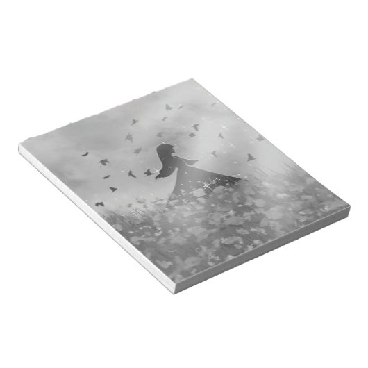 Dancing with birds notizblock (angewinkelt)