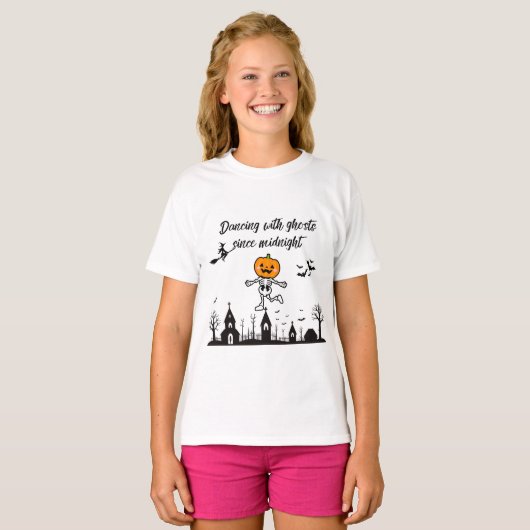 Dancing With Ghost Since Midnight | Funny t shirt (Vorne ganz)