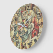 Dancing with Santa Klausel Große Wanduhr (Winkel)