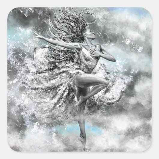 Dancing Woman Sticker (Vorderseite)