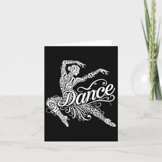 Dancing Wordart Dancers Karte (Vorderseite)