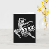 Dancing Wordart Dancers Karte (Gelbe Blume)