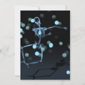 Dancing X-Ray Skeleton - Blau Einladung (Vorderseite)