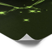 Dancing X-Ray Skeleton - Lime Green Poster (Ecke)