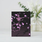 Dancing X-Ray Skeleton - Rosa Postkarte (Stehend Vorderseite)