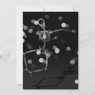 Dancing X-Ray Skeleton - Schwarz & Weiß Einladung