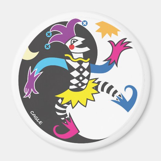 Dancing Yinyang-Jester-Magnet Magnet (Vorne)