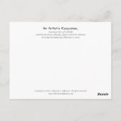 Dancing zebra Funky Mixed Media Postcard Postkarte (Rückseite)