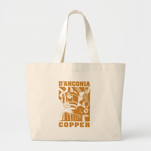 d'Anconia Kupfer/kupfernes Logo Jumbo Stoffbeutel (Vorne)