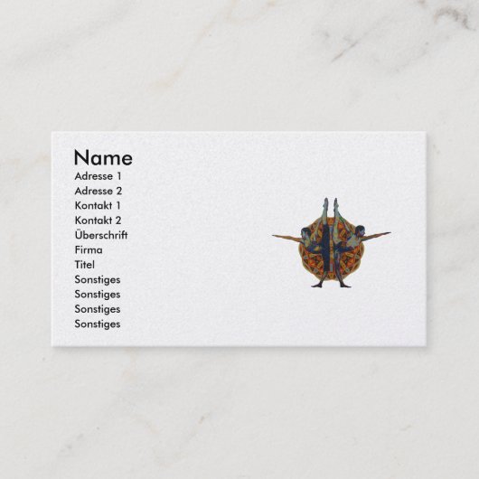 Dandayamana Dhanurasana 2010 as business card Visitenkarte (Vorderseite)