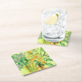 Dandela Bird Cherry Summer Blume Blumenkunst Rechteckiger Pappuntersetzer (Vor Ort)