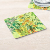 Dandela Bird Cherry Summer Blume Blumenkunst Rechteckiger Pappuntersetzer (angewinkelt)