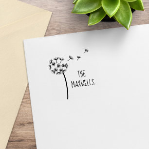 Dandela Blume Parachutes Familienname 1x1 Gummistempel