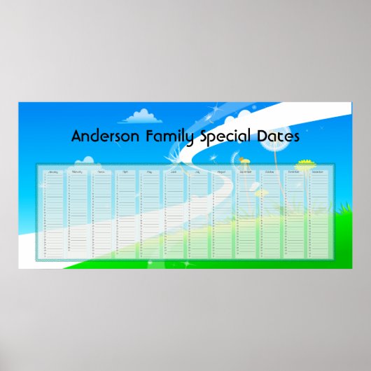 Dandela Eternal Calendar Poster (Vorne)