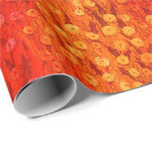 Dandela Field Summer Blume Red Orange Ombre Geschenkpapier (Rolleneckpunkt)