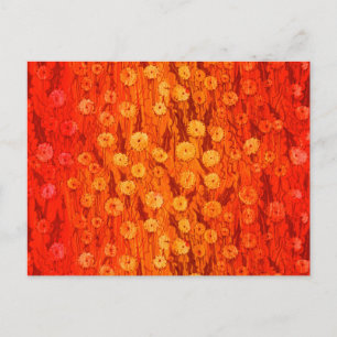 Dandela Field Summer Blume Red Orange Ombre Postkarte