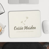 Dandela Seed Rustic Botanical Business Logo Mousepad