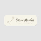 Dandela Seed Rustic Botanical Business Logo Namensschild (Vorderseite)