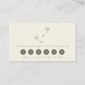 Dandela Seed Rustic Botanical Business Logo Treuekarte (Vorderseite)