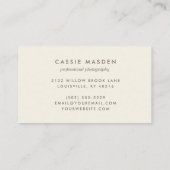 Dandela Seed Rustic Botanical Business Logo Visitenkarte (Rückseite)