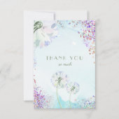 Dandela und Glitzer Vielen Dank Karten (Vorderseite)