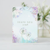 Dandela und Glitzer Vielen Dank Karten (Stehend Vorderseite)