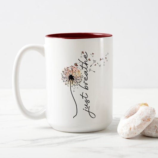 Dandela Wish Coffee Tasse Sunset Butterfly Design (Mit Donut)