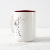 Dandela Wish Coffee Tasse Sunset Butterfly Design (Vorderseite Links)