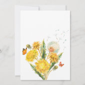 Dandela wünscht Babydusche Einladung (Rückseite)