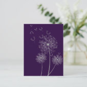 Dandelfarbe Moderne Blumenkunst Postkarte (Stehend Vorderseite)