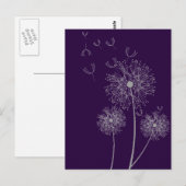 Dandelfarbe Moderne Blumenkunst Postkarte (Vorne/Hinten)