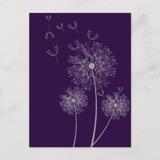 Dandelfarbe Moderne Blumenkunst Postkarte (Vorderseite)